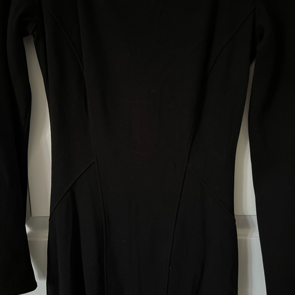 Helmut Helmut Lang Gala Piped Cutout Knit Long Sleeve Mini Dress Black - Picture 5 of 10